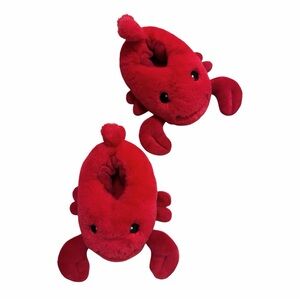 Red Lobster Plush Slippers Novelty Crab Animal Slippers 6-18 Months